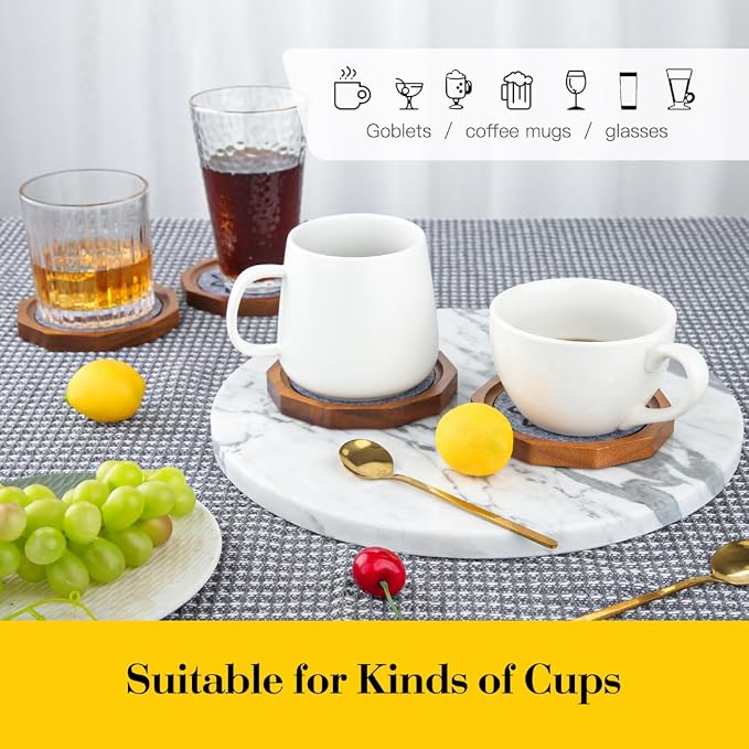 Wood Coasters for Drinks Absorbent - Image 6