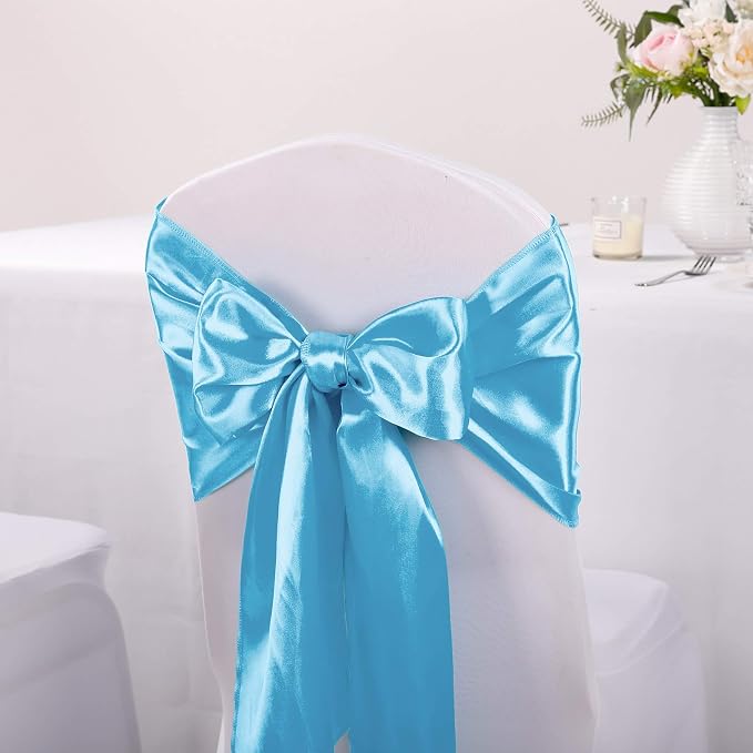 10-Pack Satin Table Runner Blue 12 x 108 inches Long, Table Runners - Image 7