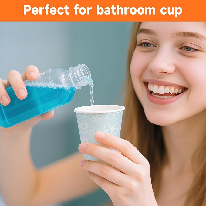 METAPRINT 300 Pack 3 oz Bathroom Cups, Disposable Paper Cups - Image 6