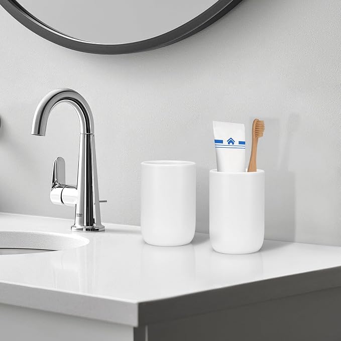 Bathroom Tumbler Cup Ceramic 12.6oz Reusable Toothbrush Cup 375ml, Toothbrush - Image 4
