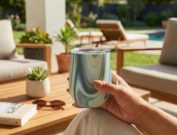 CHILLOUT LIFE 12 oz Stainless Steel Wine Tumbler - Image 7