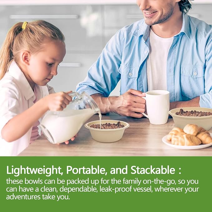 16 Oz Disposable Bowls Heavy Duty Small Paper Bowls made of 100% Compostable - Image 4