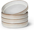 E-far Pasta Bowls Set of 4, 35oz Large Salad Bowl Plate by E-far