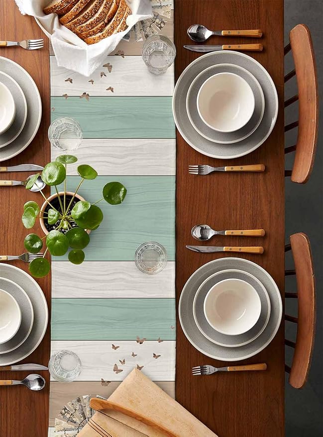 Farmhouse Windmill Table Runners 72 Inches Long, Cotton Linen Fabric Table - Image 5