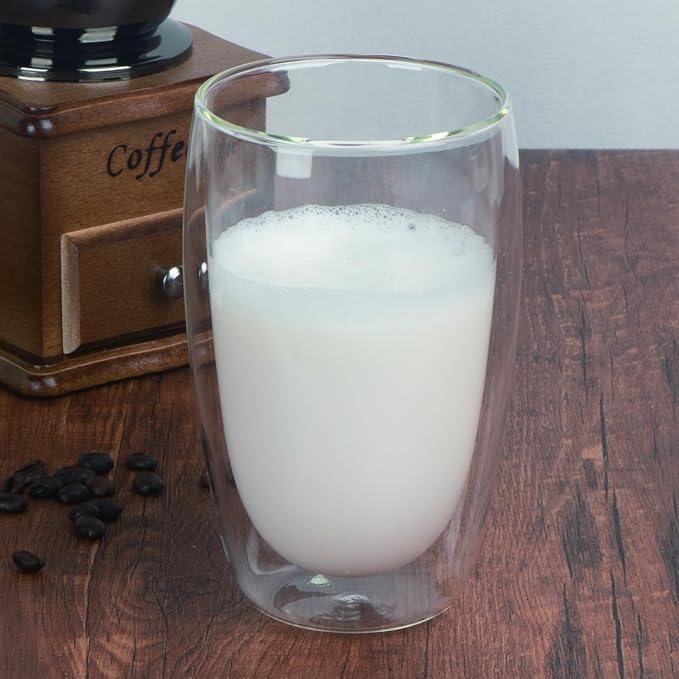 Set of 2 Double Wall Glass Coffee Mugs - Image 5