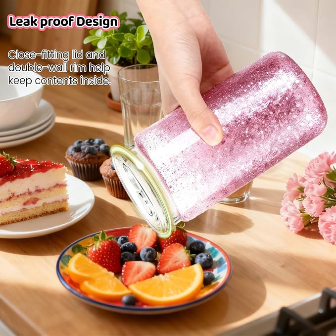 8 Pack 16oz Snow Globe Tumblers - Image 5