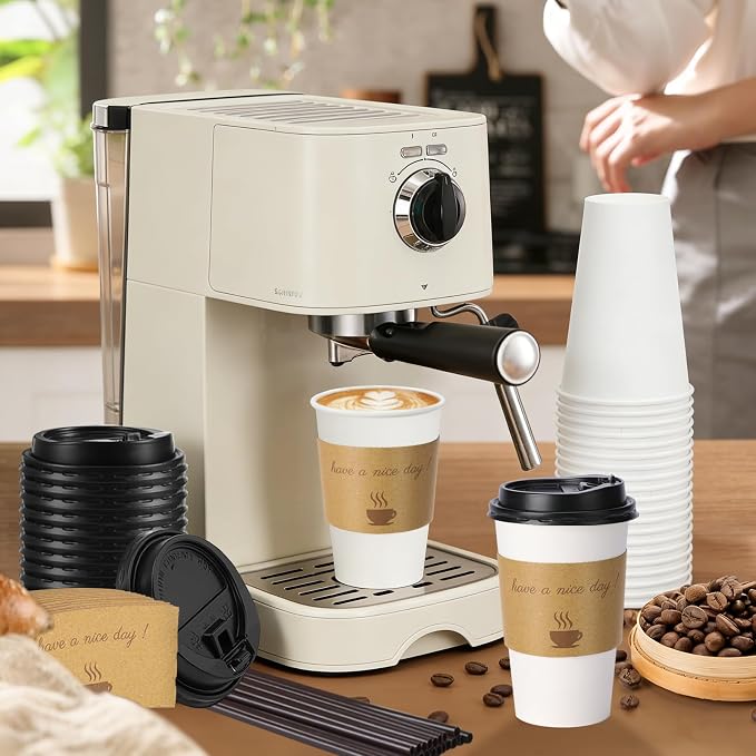 BYSNOW 500 pack 16 oz Bulk Disposable Paper Coffee Cups - Image 6