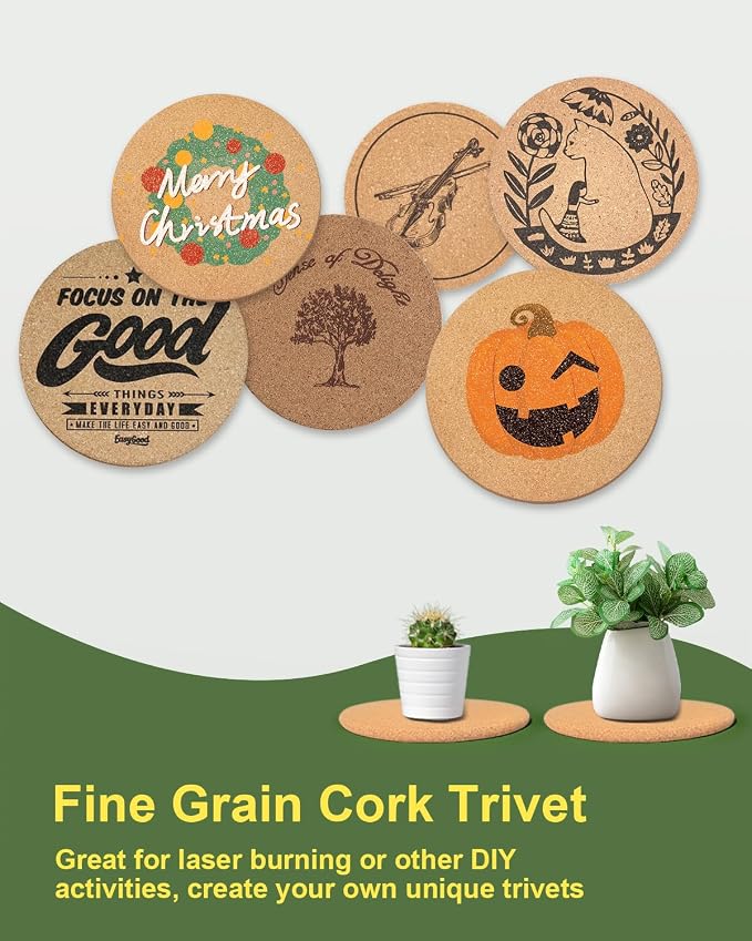 4 PCS Heat Resistant Cork Trivets - Image 6