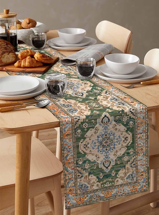 Boho Table Runners 72 Inches Long, Vintage Western Kitchen Dining Tables - Image 3