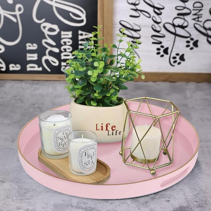 Pink Decorative Serving Tray - Image 4