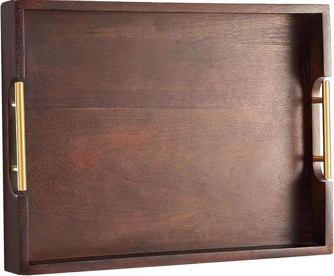 Joy&Grace Acacia Wood Ottoman Tray by JoyGrace