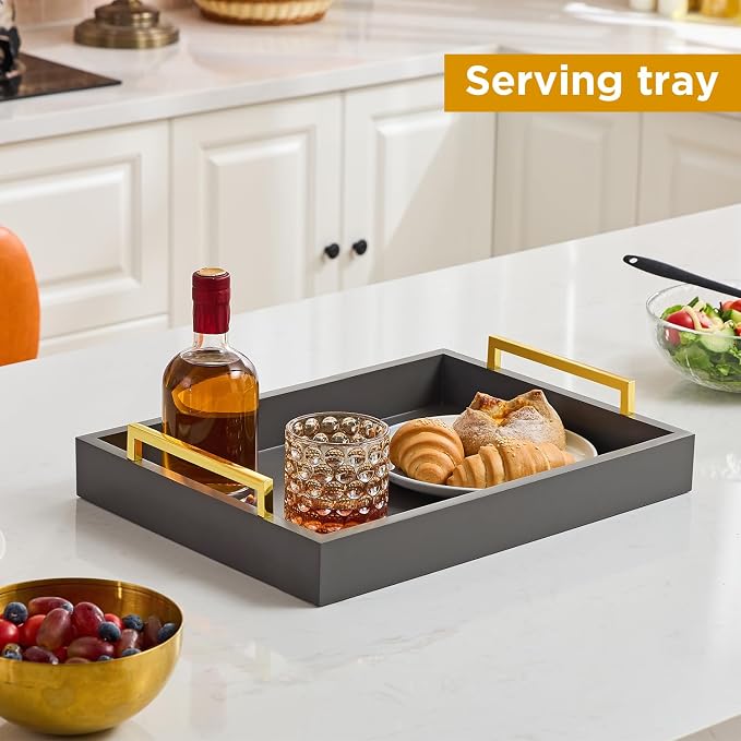 40cm x30cm Serving Trays with Handles, Ottoman Trays, Living Room, and Outdoors - Image 2