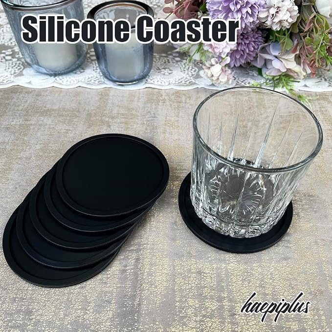 6 Pieces Silicone Coasters, Cup Coasters - Image 2