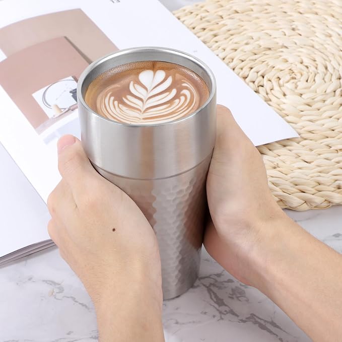 Beasea Stainless Steel Cups 19 oz, 2 Pack Large 18.6oz 550ml Stainless Steel - Image 7