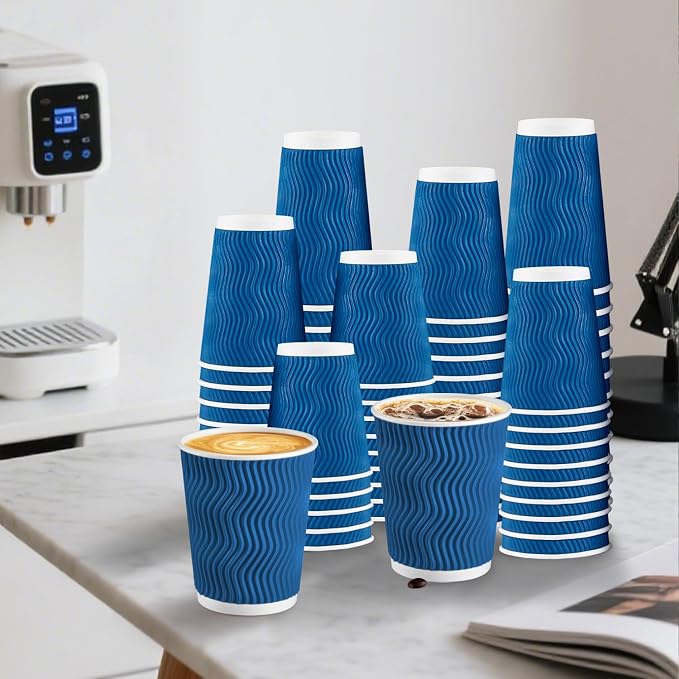 Lamosi Coffee Cups 12 oz 120 Pack Disposable Paper Coffee Cups Insulated | 12oz - Image 6