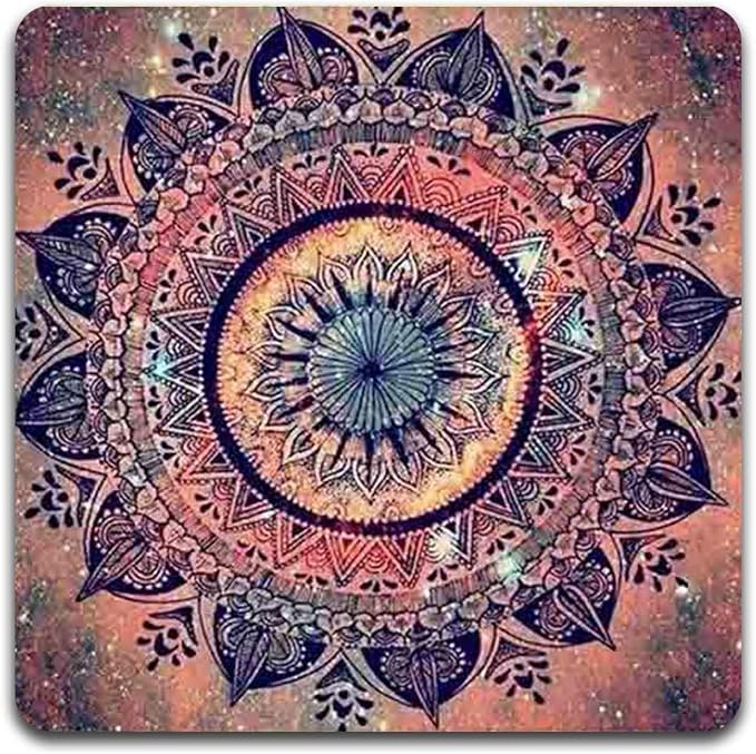 Mandala Pattern Square Coaster Set - Image 3