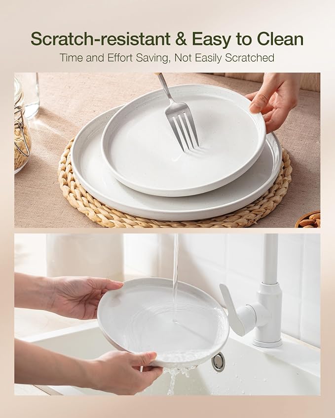 Famiware Milkyway 12-Piece Stoneware Dinnerware Set, Dishes Set - Image 7