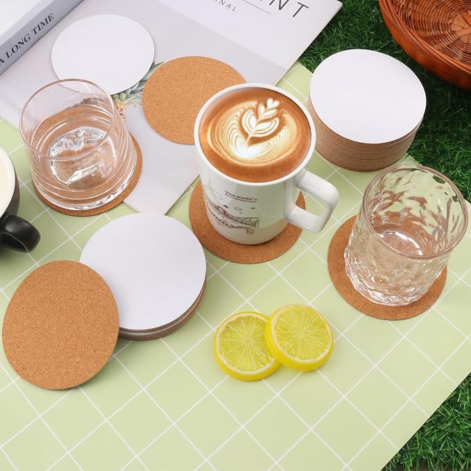 300 PCS 4 Inch Round Self-Adhesive Cork Sheets - Image 4