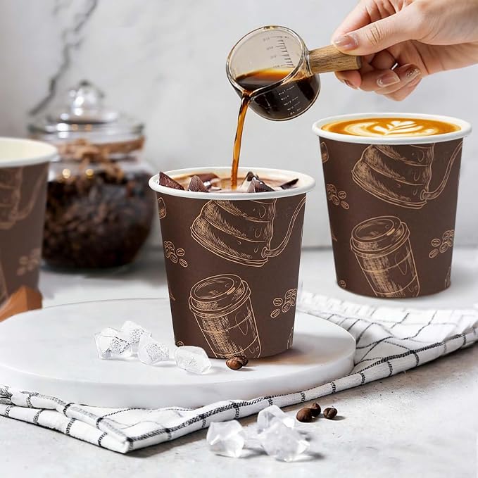 6 oz 300 Pack Disposable Paper Cups, Recyclable Paper Coffee Cups | Paper - Image 5