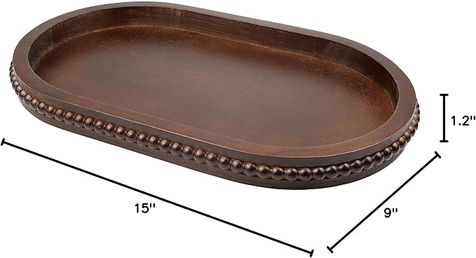 Hrastany Oval Wood Decorative Tray - Image 7