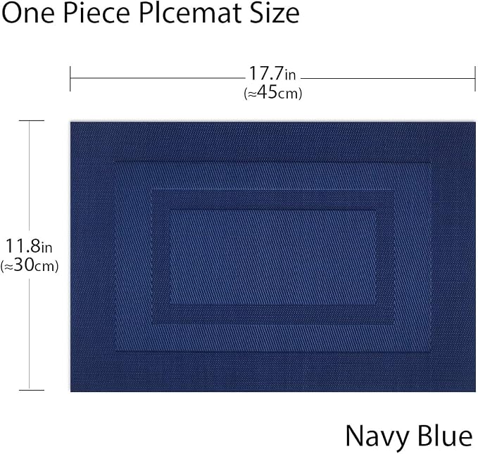 PIGCHCY Placemats, Washable Vinyl Woven Table Mats, Elegant Durable Placemats - Image 2