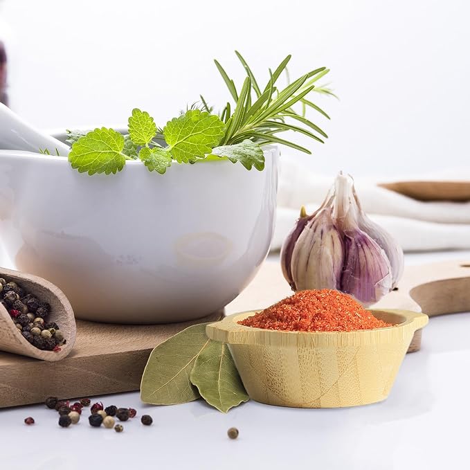 Mini Serving Bowls, 1.7 oz Small Bamboo Dipping Sauce Bowls - Image 5
