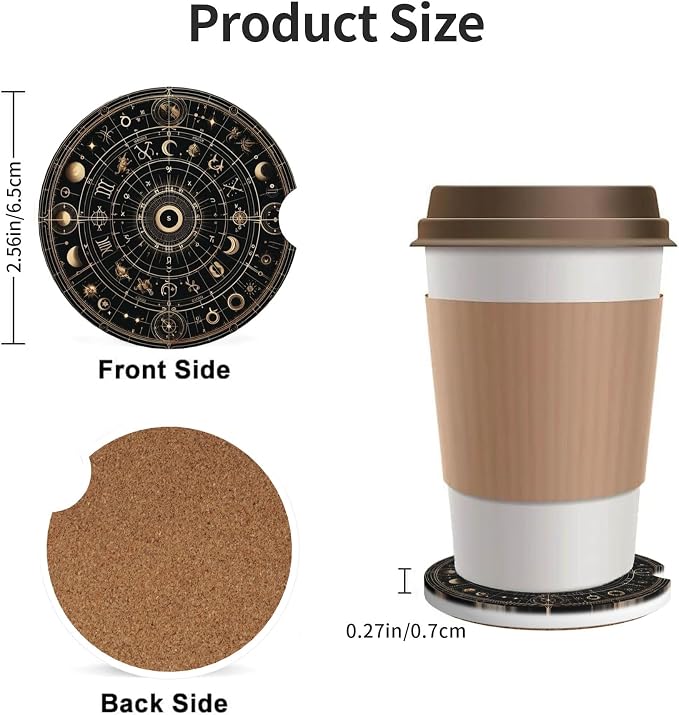 Car Coasters for Cup Holder 2 Pack - Image 3