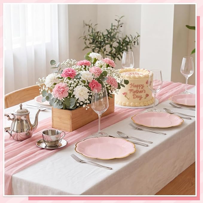 NatNarr 30 Pcs Pink Plates - Image 5