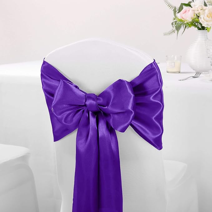 5-Pack Satin Table Runner Purple 12 x 108 inches Long, Table Runners - Image 7