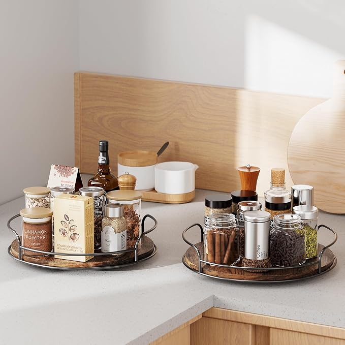 LAMU Lazy Susan Organizer, Table Top, Countertop, Spice Organization, 1 Pack - Image 7