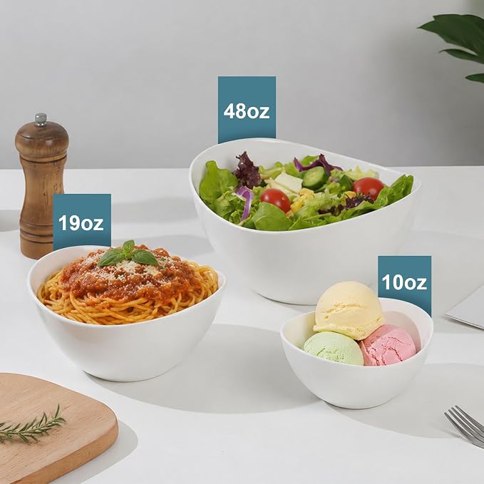 Samsle Porcelain Small Serving Bowls, 10 Ounce Dessert Bowls - Image 4