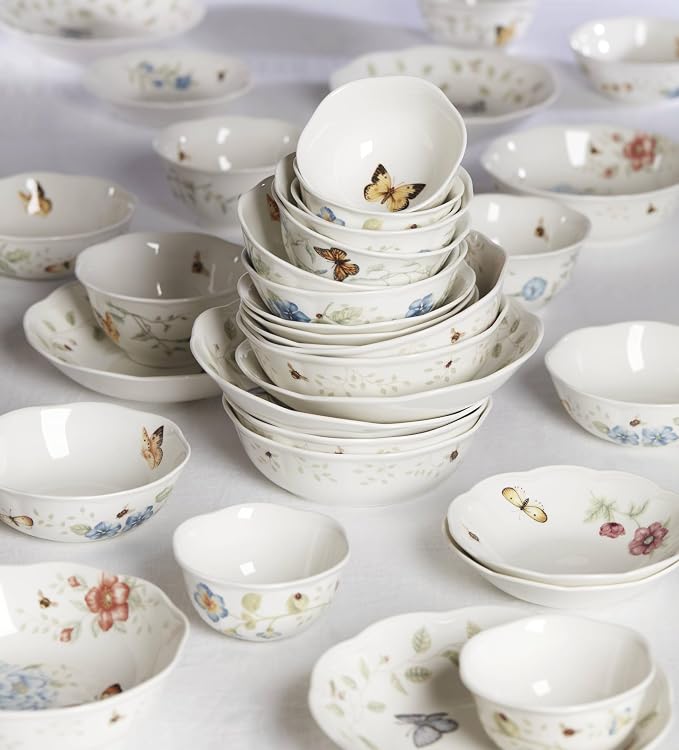 Lenox Butterfly Meadow Porcelain 4-Piece Soup Bowl Set - Image 6