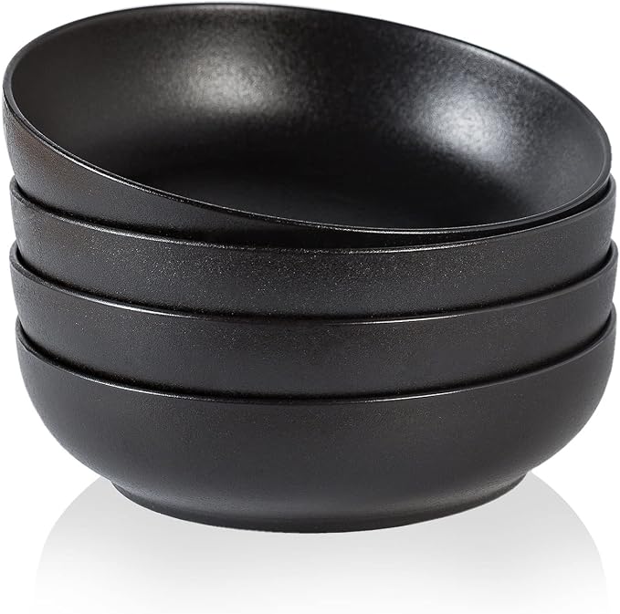 30oz Ceramic bowls set of 4-8" serving bowls by KYBSCZMoment