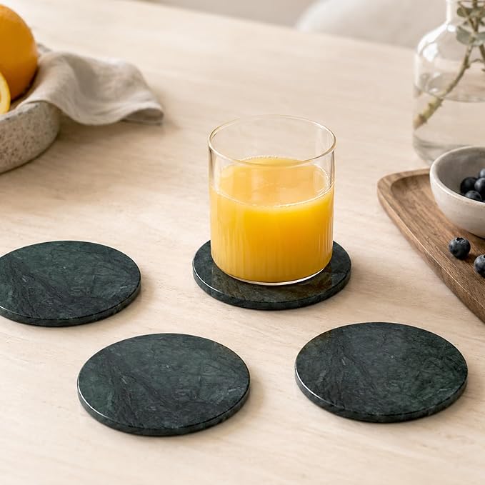 Marble Coasters, Round Modern Coaster Set of 8 - Image 9