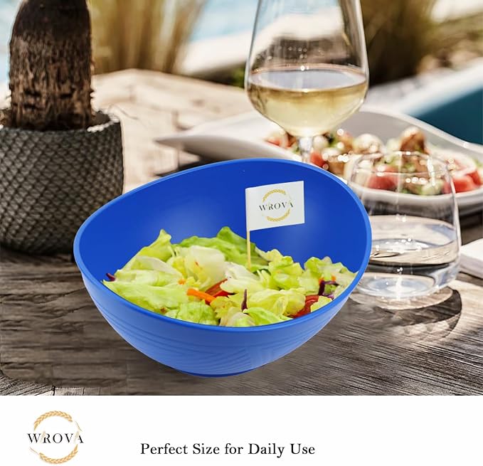 Large Wheat Straw Bowls, Big Salad Bowls set of 2, Unbreakable Serving Bowls - Image 7
