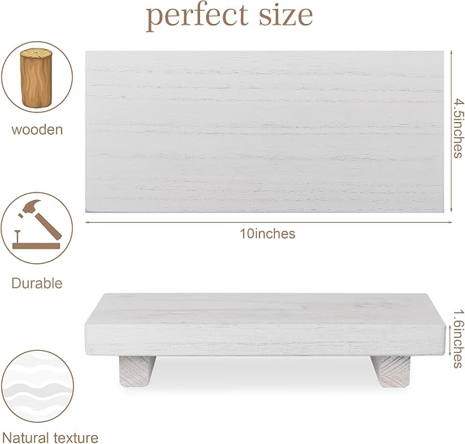 Wood Bathroom Tray Farmhouse Decor Kitchen Soap Holder, Lightweight, Easy Clean - Image 4