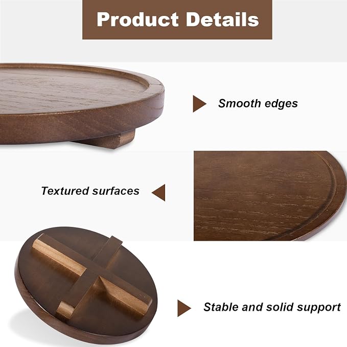 Round Decorative Tray Farmhouse Kitchen Decor Soap Dish, Lightweight, Easy Clean - Image 6