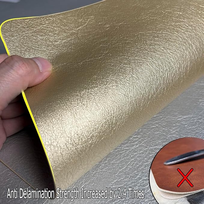 Semi-Gloss Soft Faux Leather Table Mats Set of 6, Thick Vinyl Placemats Set of 6 - Image 3