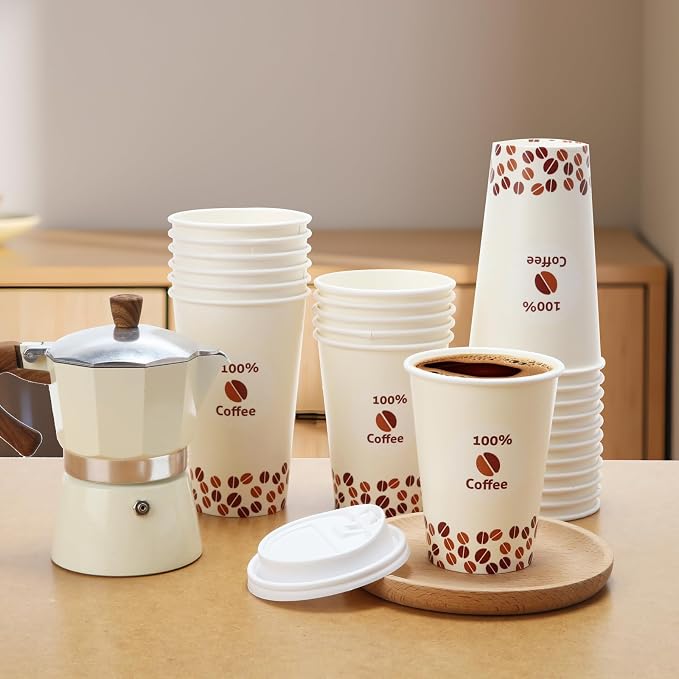 Tamone 100 PACK 16OZ Disposable Coffee Cups - Image 5