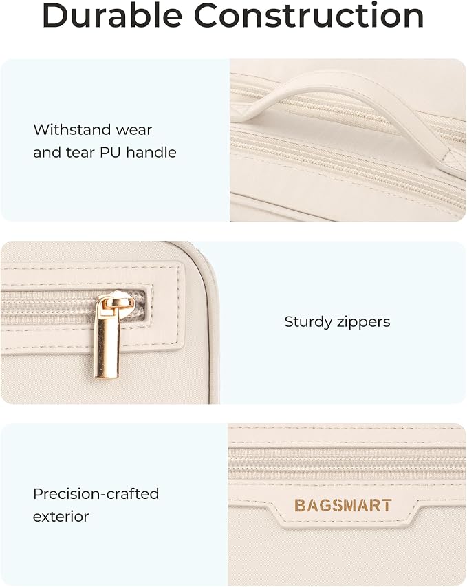 BAGSMART Travel Makeup Bag, Make Up Bag - Image 6