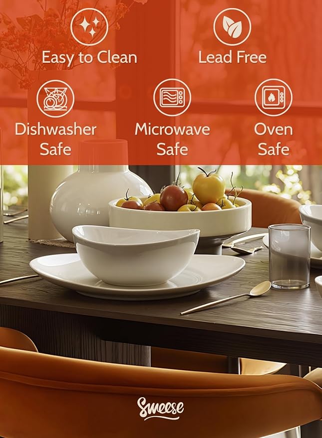 Sweese Porcelain Serving Bowls Set, 10-42 oz, Versatile - Image 3