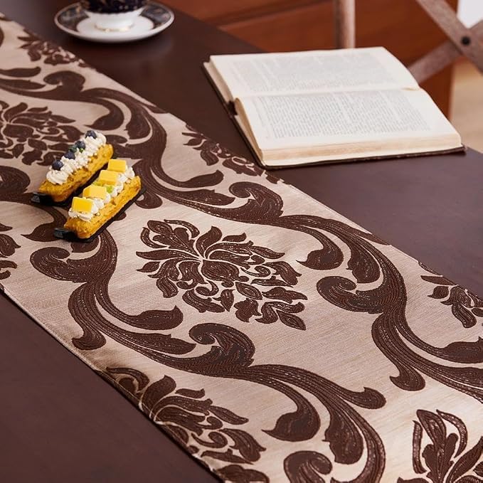 NAPEARL Elegant Luxury Damask Table Runner - Image 3