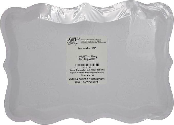 Gift Boutique 10 Gold Rectangle Trays - Image 8