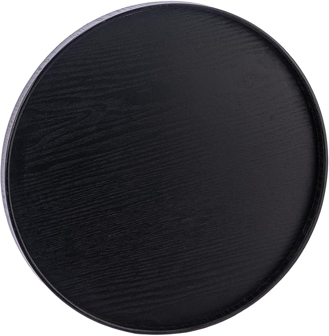 Round Trays Home Decor, 11.8" Large Round Wood Tray by JIMMYLUCKY