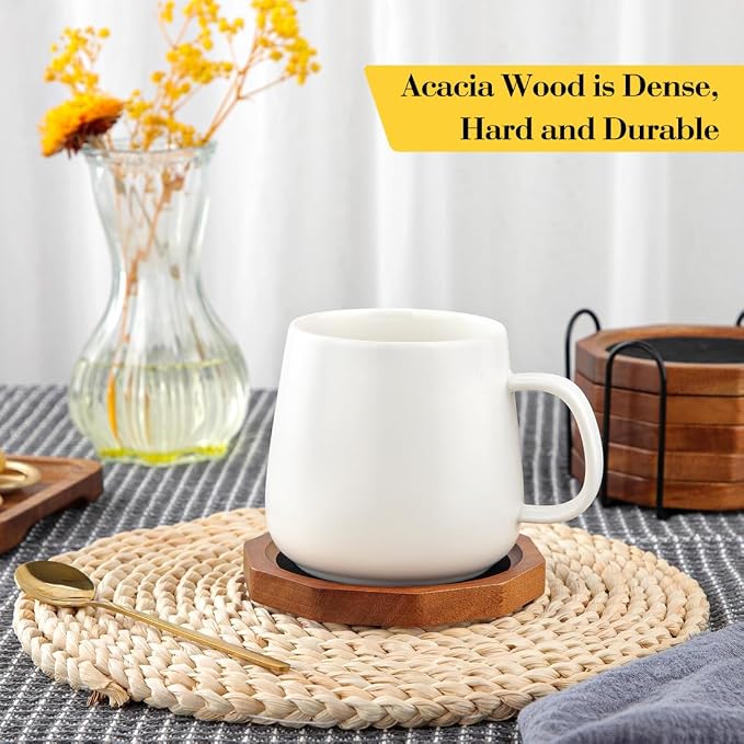 Wood Coasters for Drinks Absorbent - Image 4