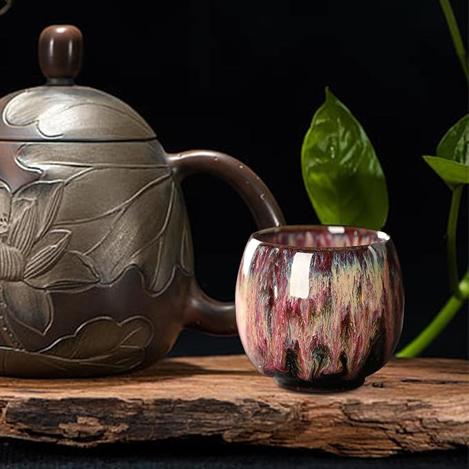 2X Ceramic Mug Tea Set Cups Chinese Cup Coffee Cup Handmade Handleless Ceramics - Image 4