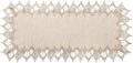 Phantomon Neutral Linen Table Runner 36 Inches Beige Embroidered Runner Lace by Phantomon