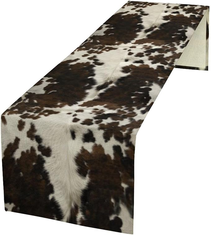 Cow Print Table Runner, 13x70 Inch by Yearn+Jear