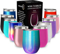 CHILLOUT LIFE 12 oz Stainless Steel Wine Tumbler by CHILLOUTLIFE