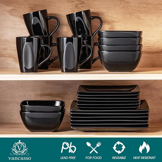 vancasso Soho Dinnerware Sets 24 Pieces, Dinner Plate, Cups and Plates Sets - Image 3
